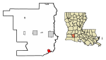Jefferson Davis Parish Louisiana Incorporated and Unincorporated areas Lake Arthur Highlighted